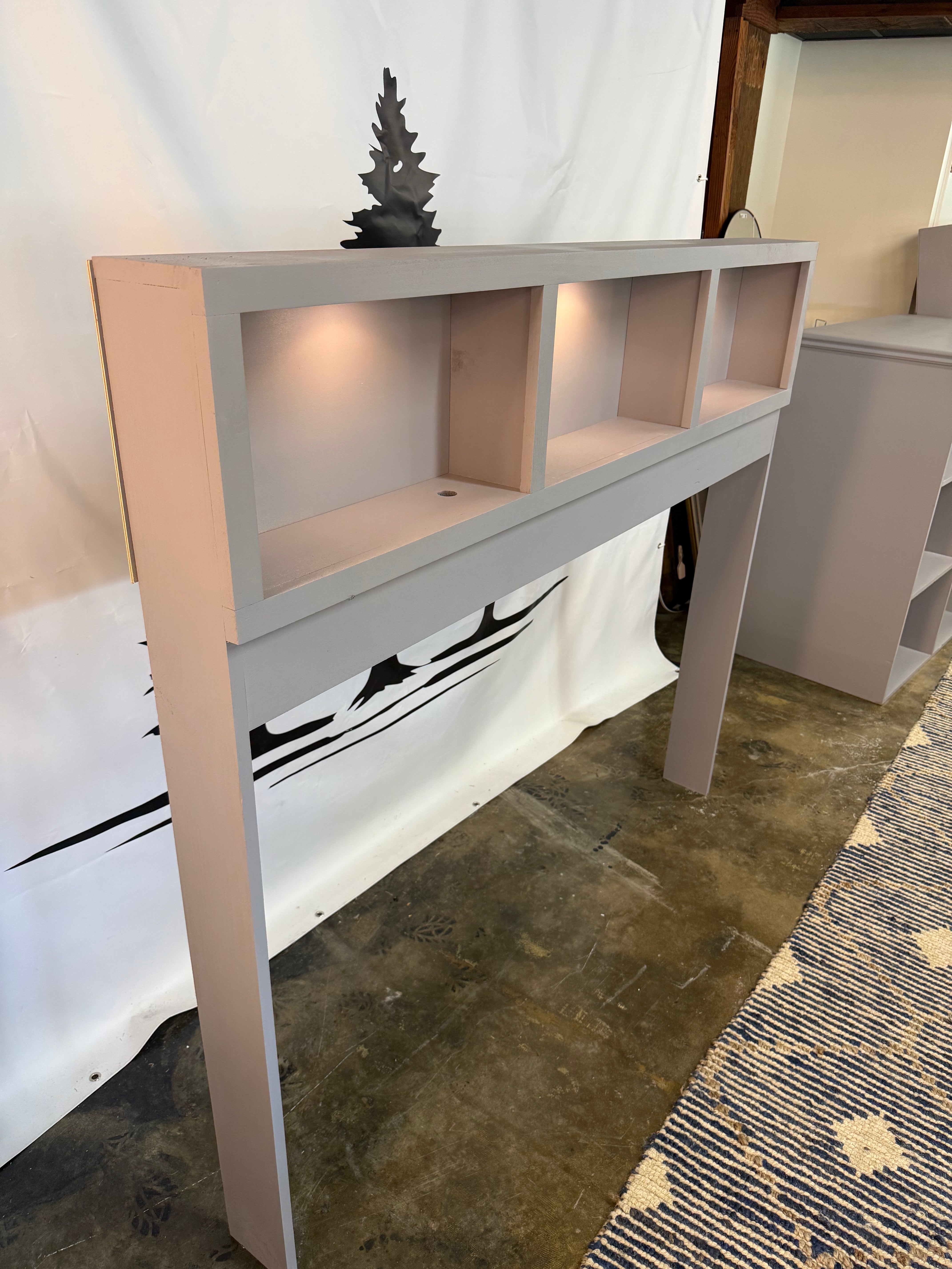 Gray Bedside Cubby