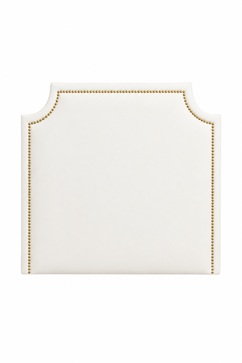 Twin Dorm Headboard White Gold Studded