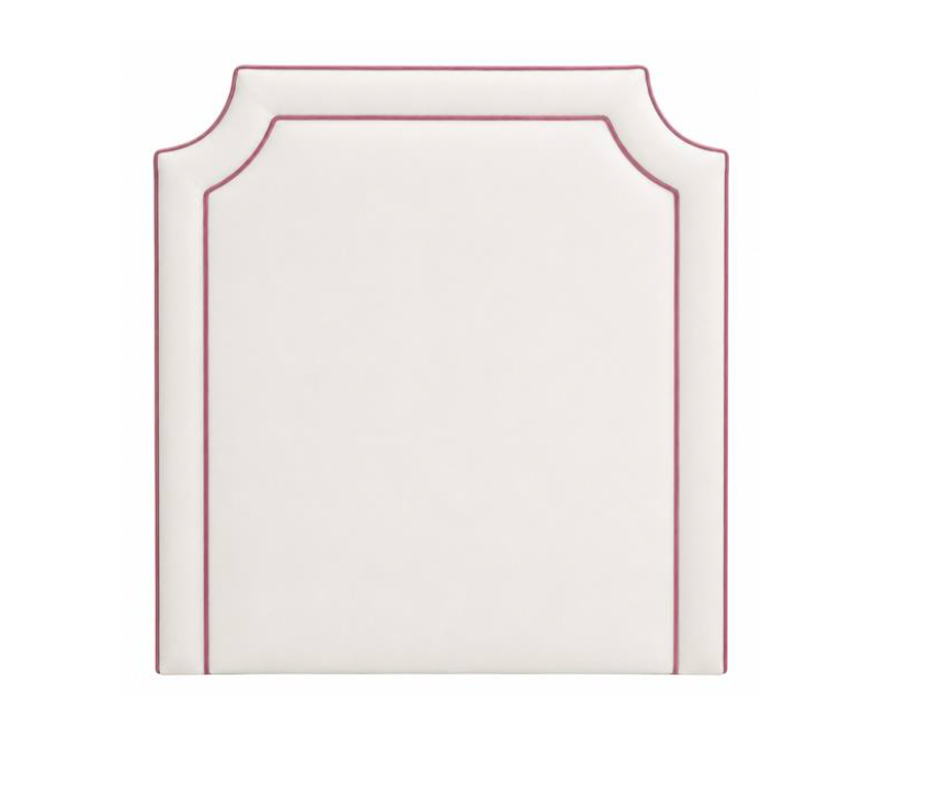 Twin Dorm Headboard with Pink Welt