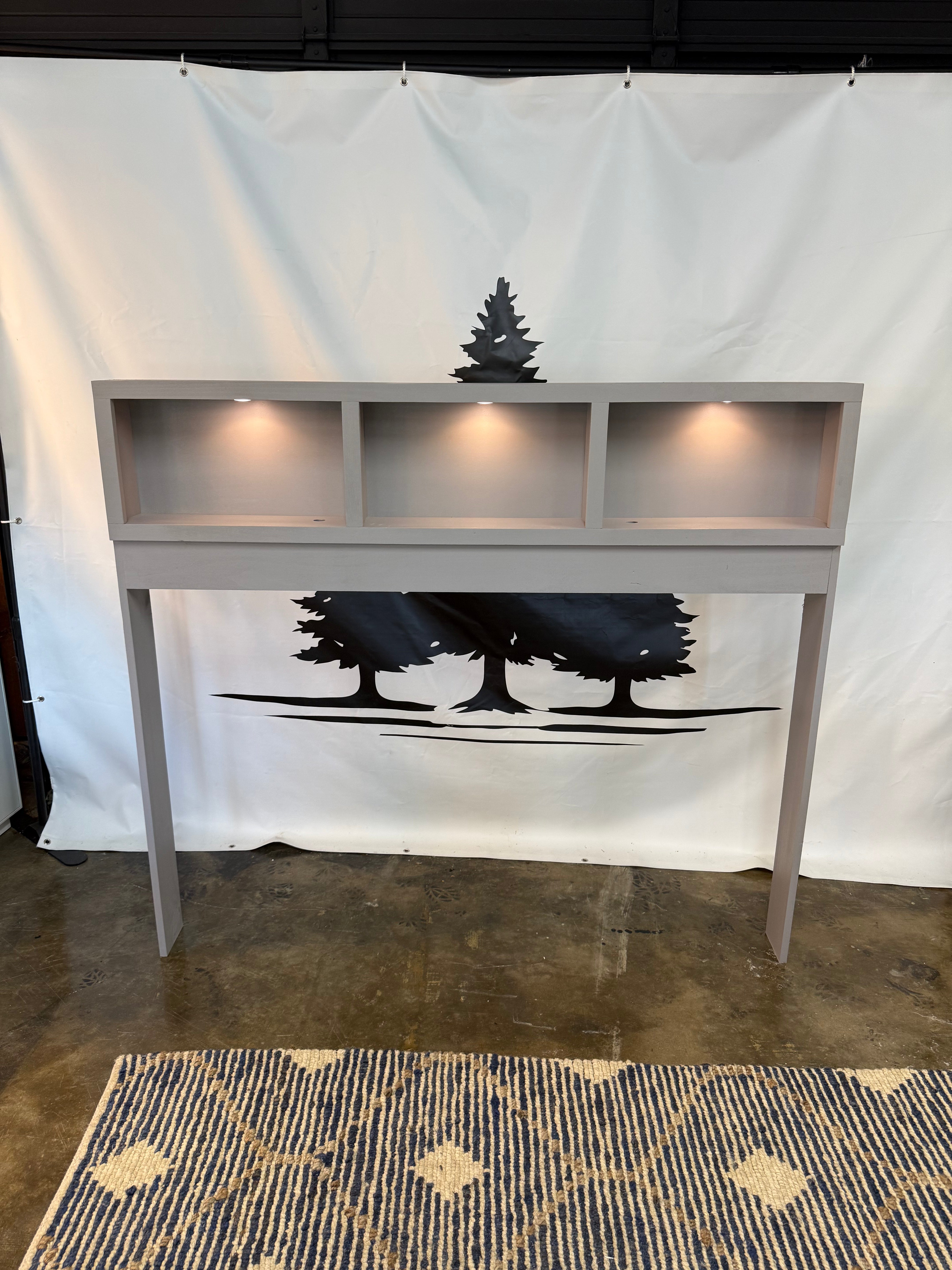 Gray Bedside Cubby