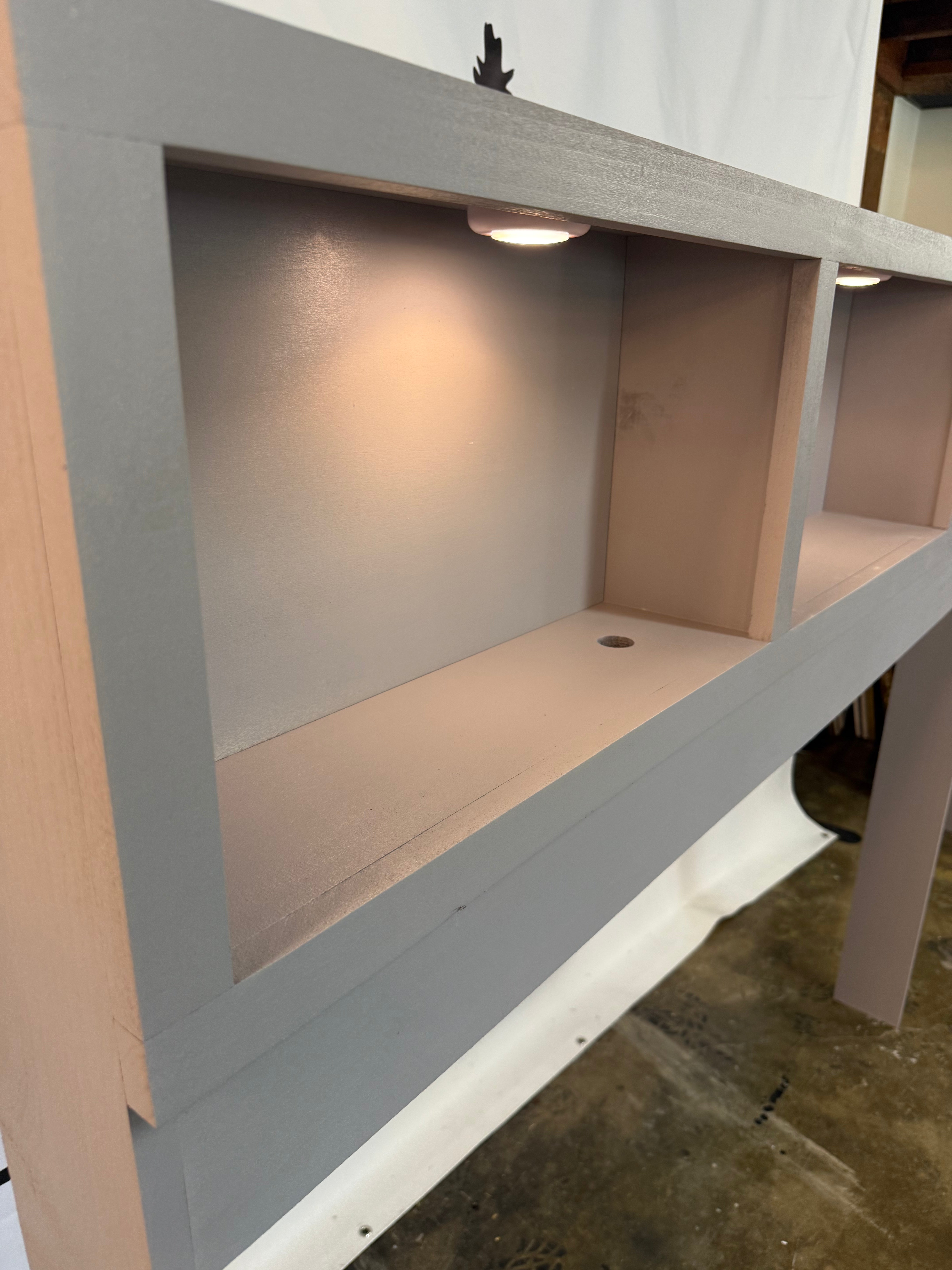 Gray Bedside Cubby